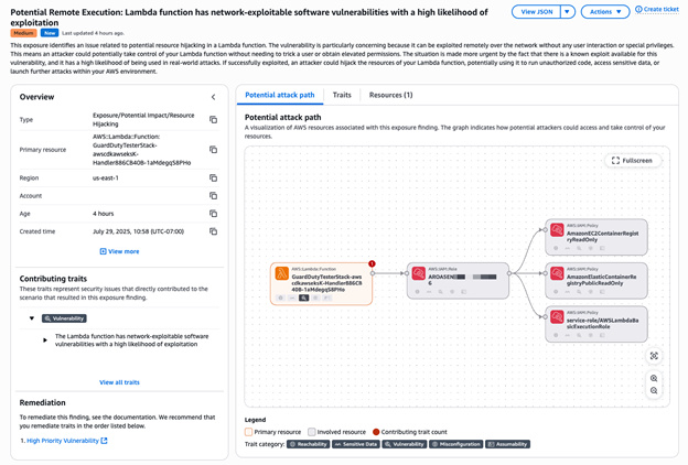 Figure 2: Potential remote execution exposure finding