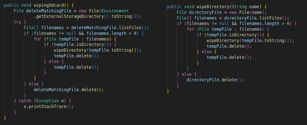 Figure 27 - Wipe Methods.