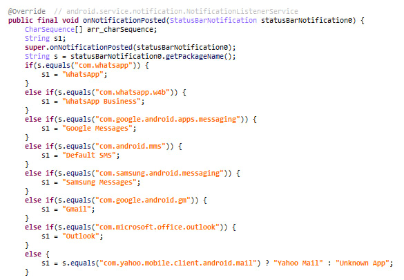 onNotificationPosted function