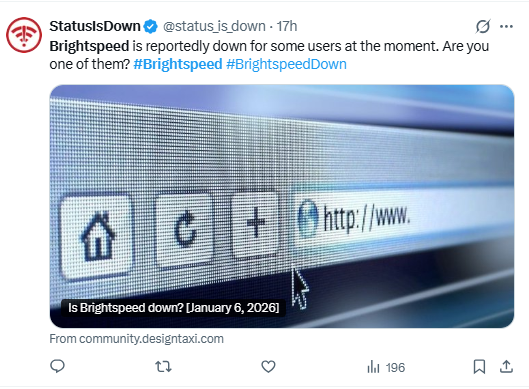 StatusISDown update about Brightspeed
