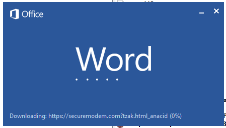 Malicious template with the exploit loaded by Word when opening the document