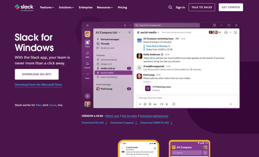 Website impersonating Slack