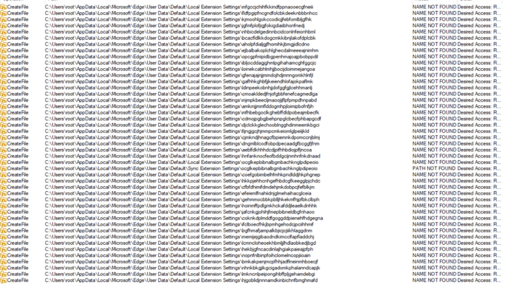 Enumeration of browser extensions. 