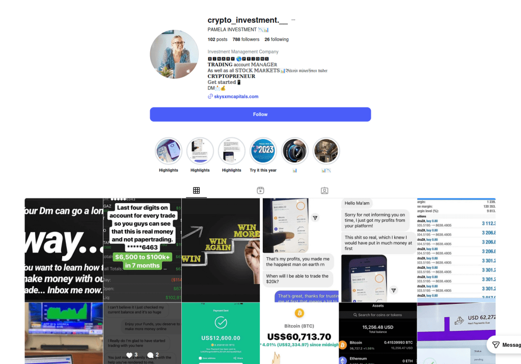 Carding for beginners content on an Instagram teen account