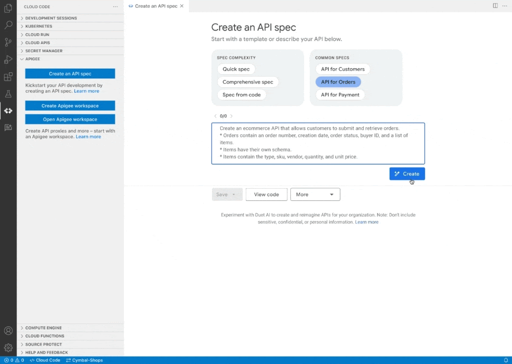 API creation GIF