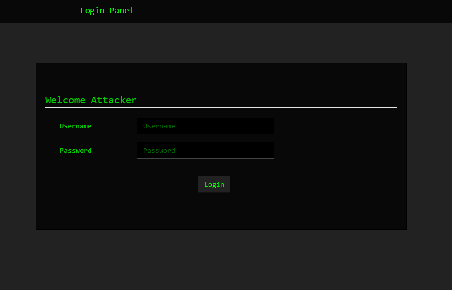 Figure 16 - Admin login page.