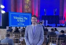 Daniel Kroese at the Winning the AI Race event. 