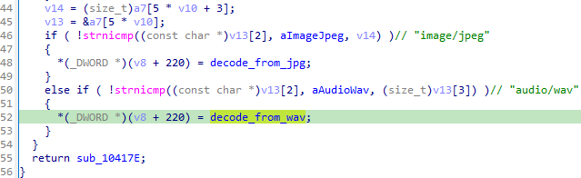 Figure X - fragment of the Netclient module (the old version). Two
callback functions are registered: to parse JPEG and WAV.