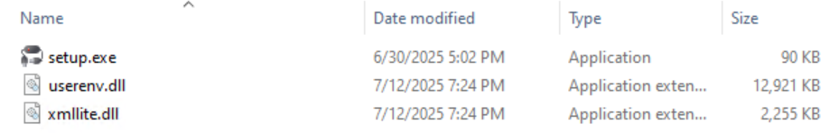 Figure 3 - The contents of malicious ZIP archive downloaded from the
fake recruiting website.