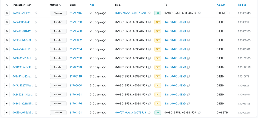 On-chain transactions