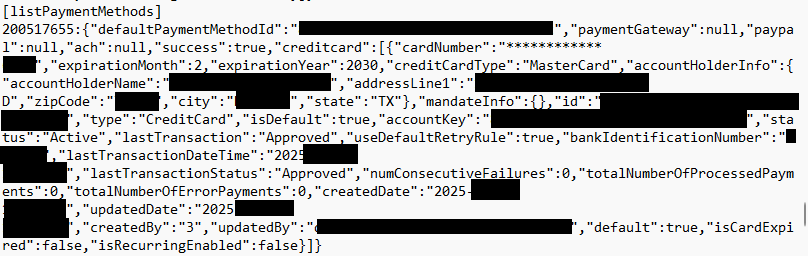 payment methods sample