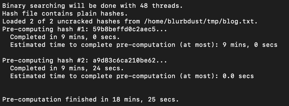Loading DES components for cracking