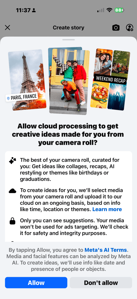 cloud processing Facebook